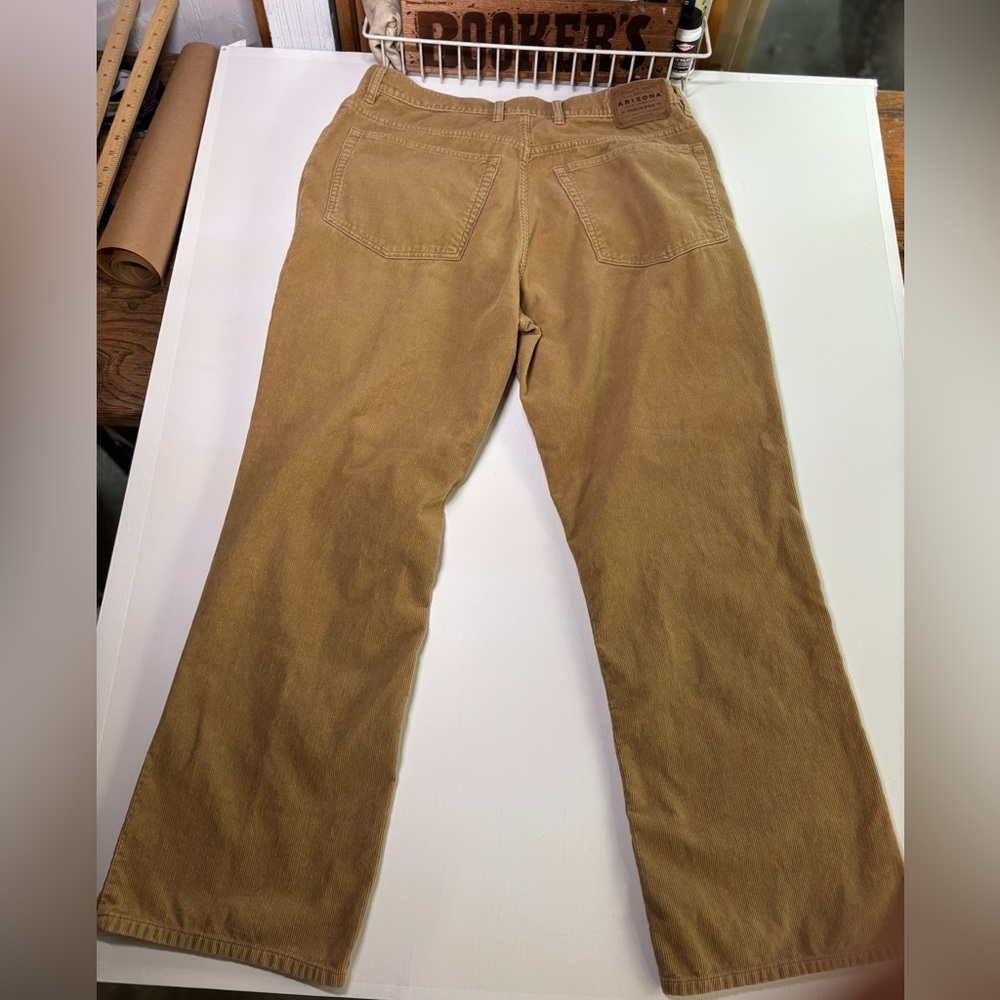 Arizona Men’s Corduroy Pants 36x30 Tan Brown Boot Cut Vintage Style - Picture 3 of 12